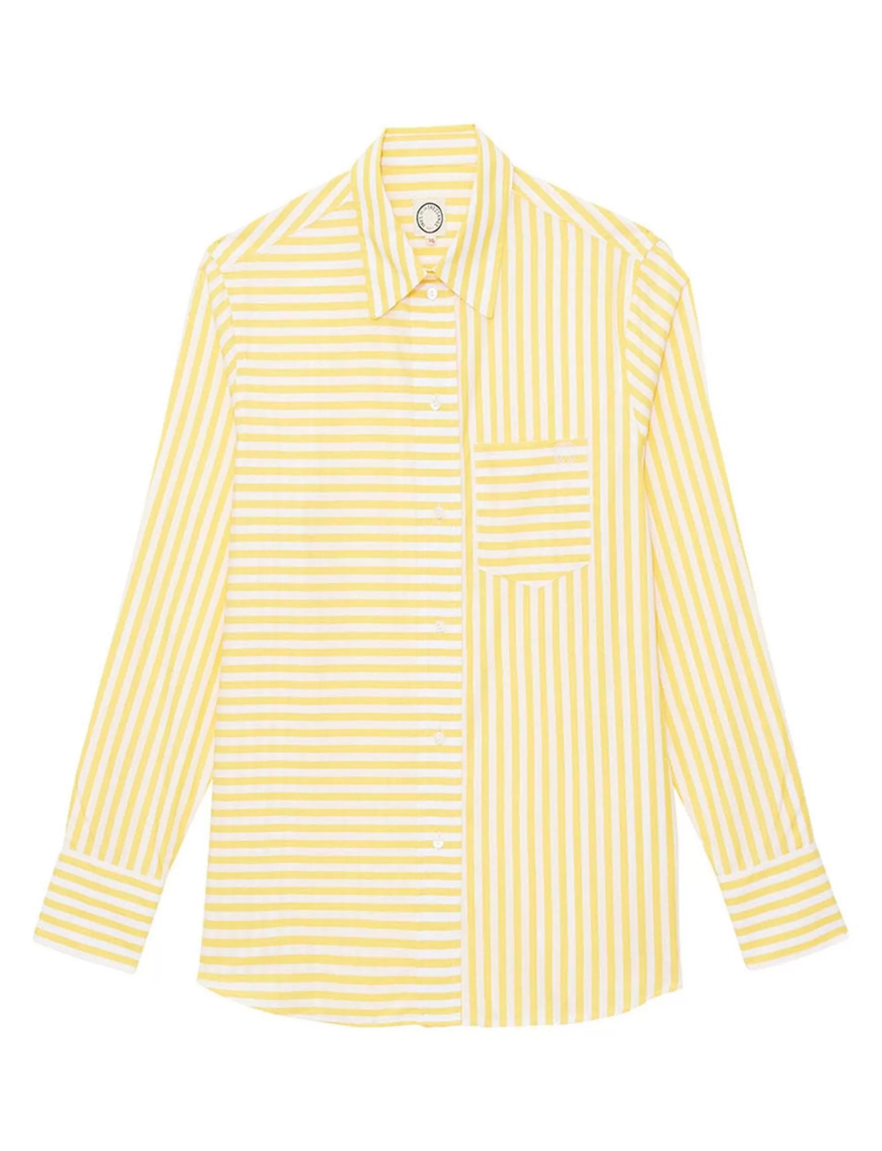 Ines de la Fressange Paris Maureen yellow striped shirt Flash Sale