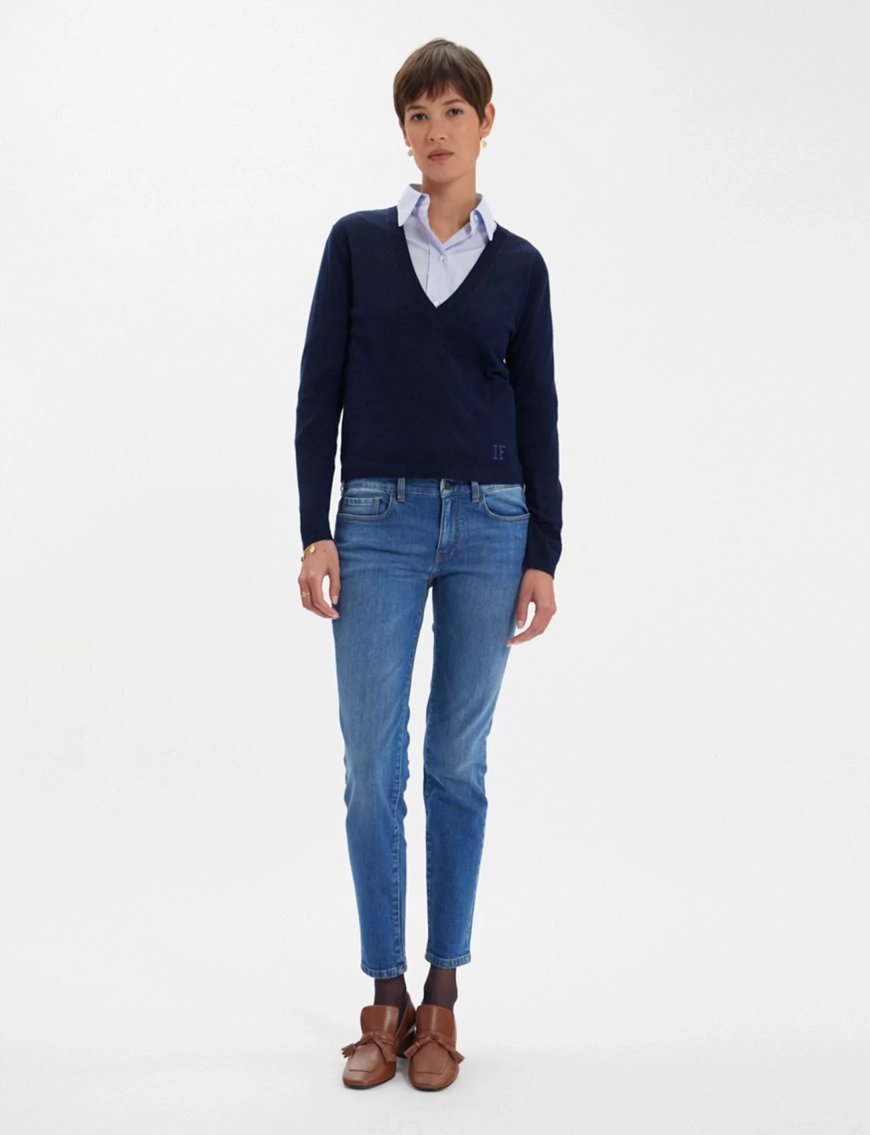 Ines de la Fressange Paris Morgana navy jumper Fashion