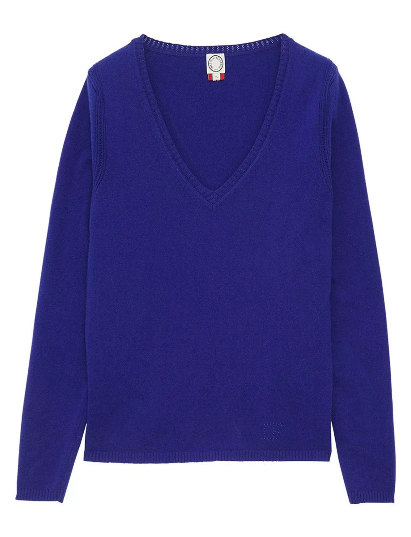 Ines de la Fressange Paris Morgane blue v-neck jumper Best