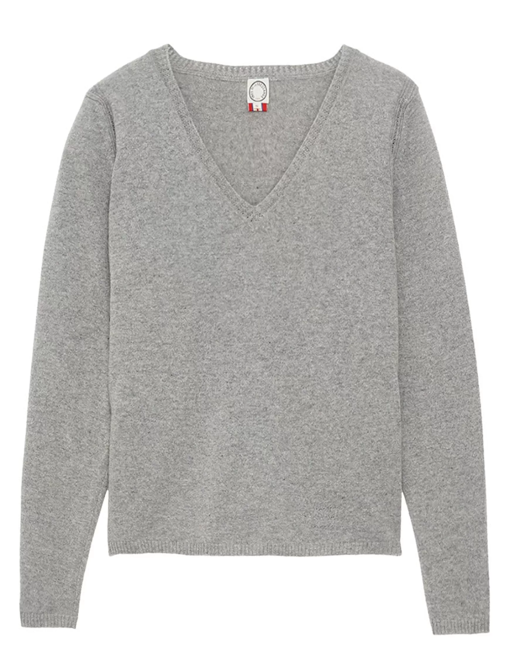 Ines de la Fressange Paris Morgane grey V-neck jumper Online