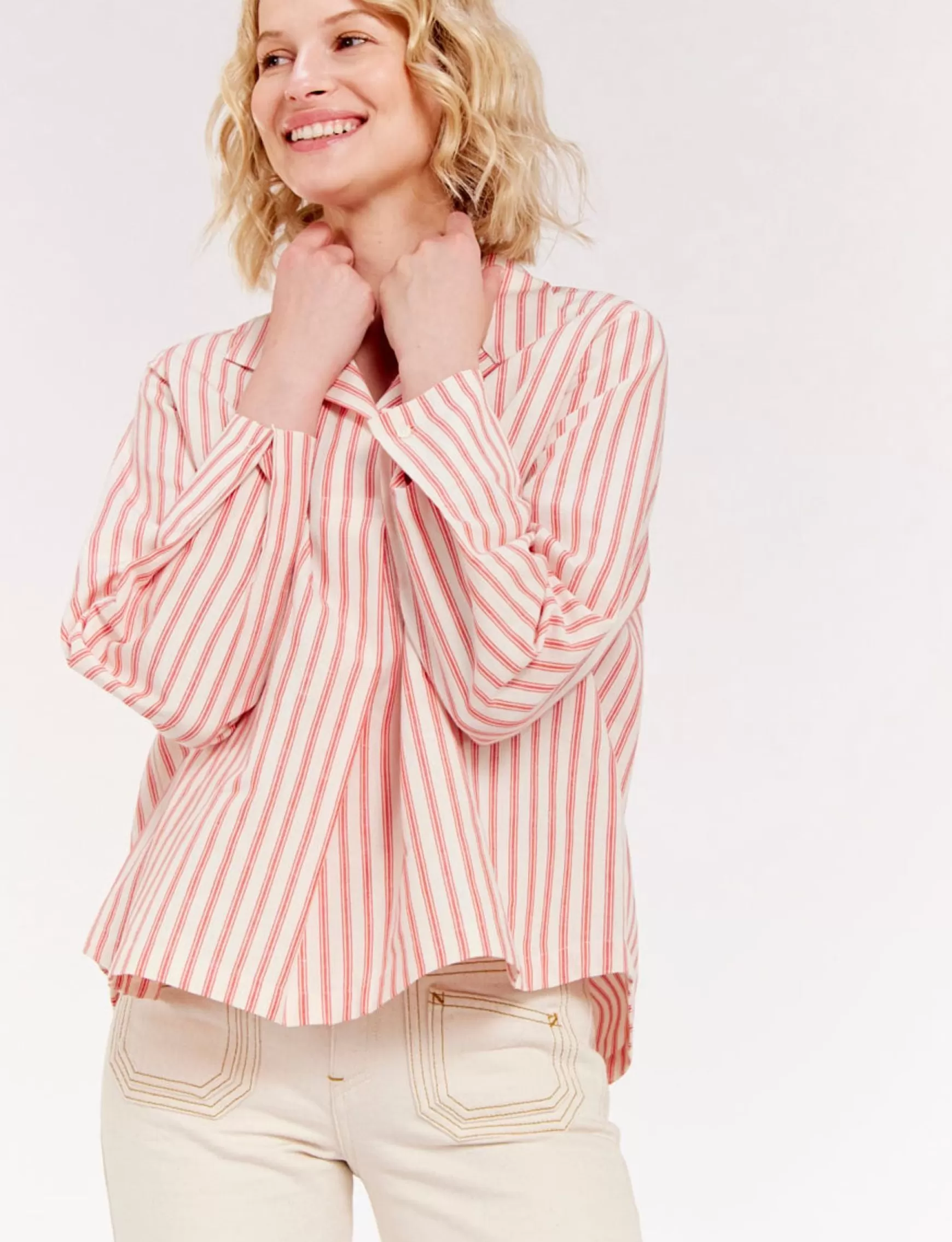 Ines de la Fressange Paris Noa red and white striped top Best