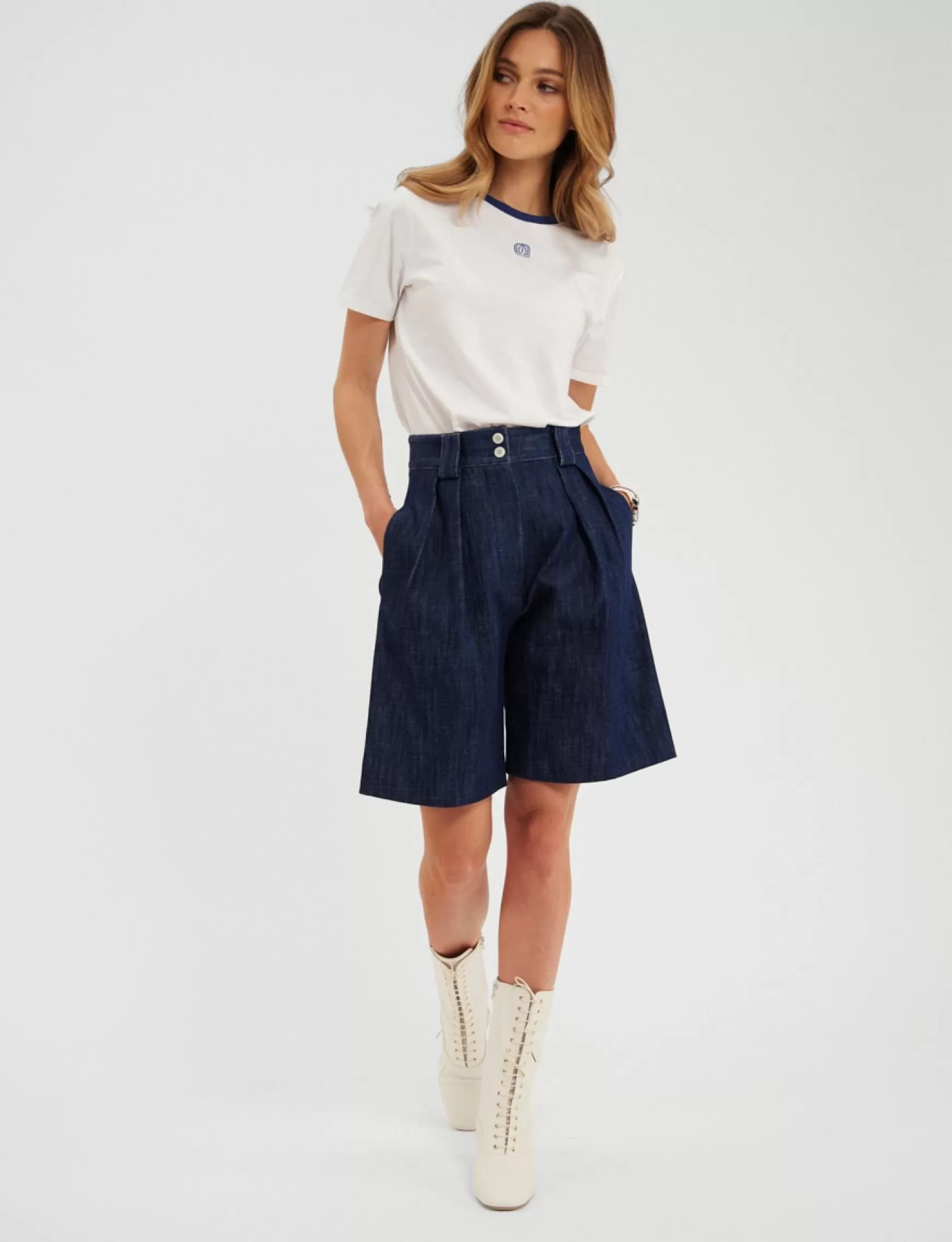 Ines de la Fressange Paris Odette cotton shorts Discount