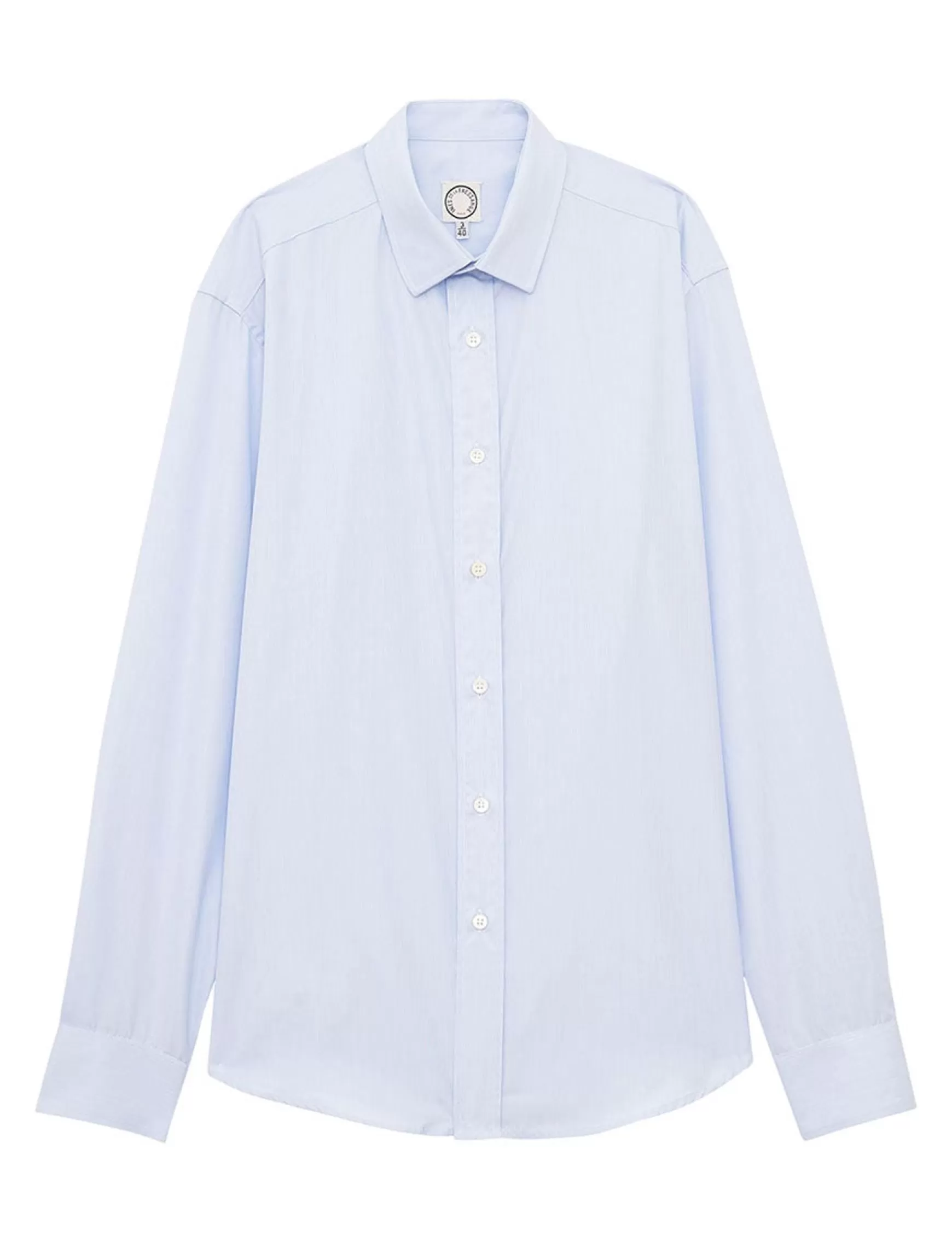 Ines de la Fressange Paris Olivier light blue shirt for men Hot