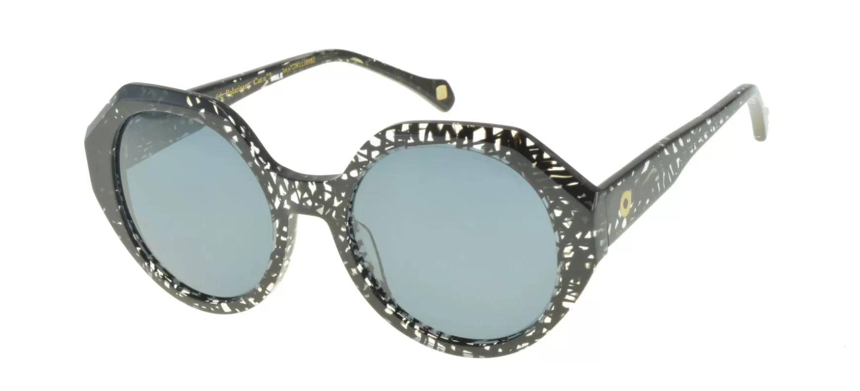 Ines de la Fressange Paris Ornella textured black sunglasses New