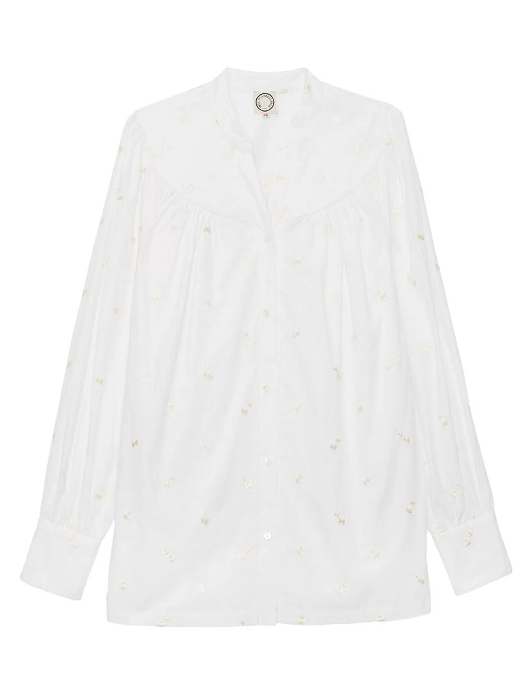 Ines de la Fressange Paris Ornella white embroidered blouse Best