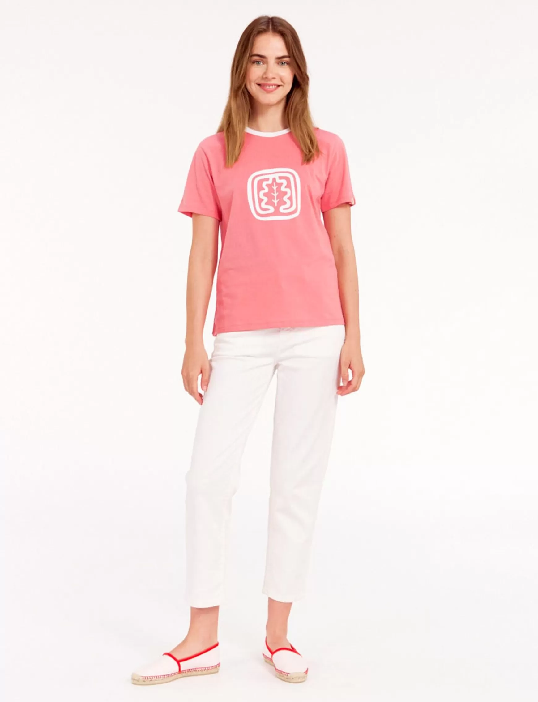 Ines de la Fressange Paris Oscar pink round-neck t-shirt Best Sale