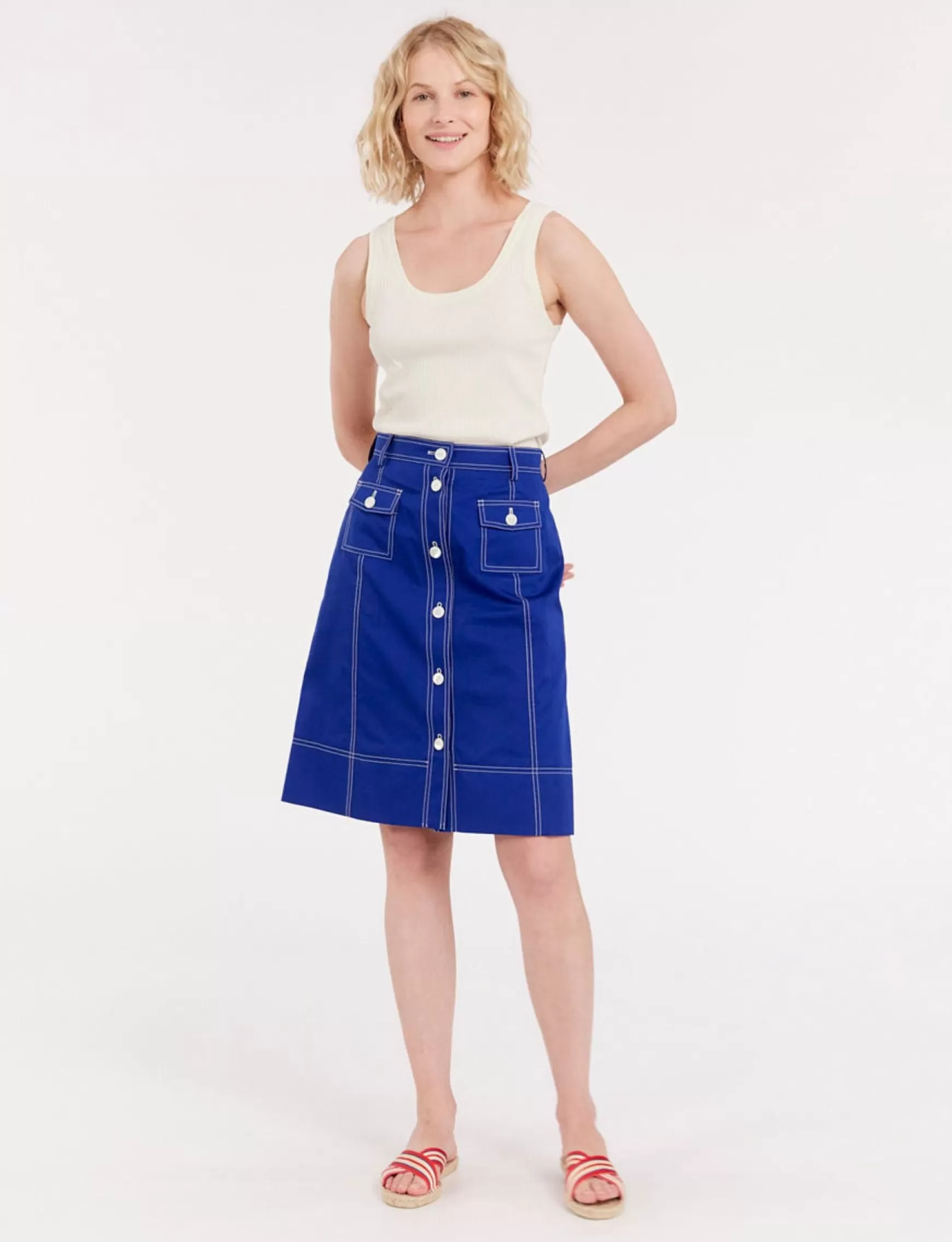 Ines de la Fressange Paris Rachel blue skirt Outlet