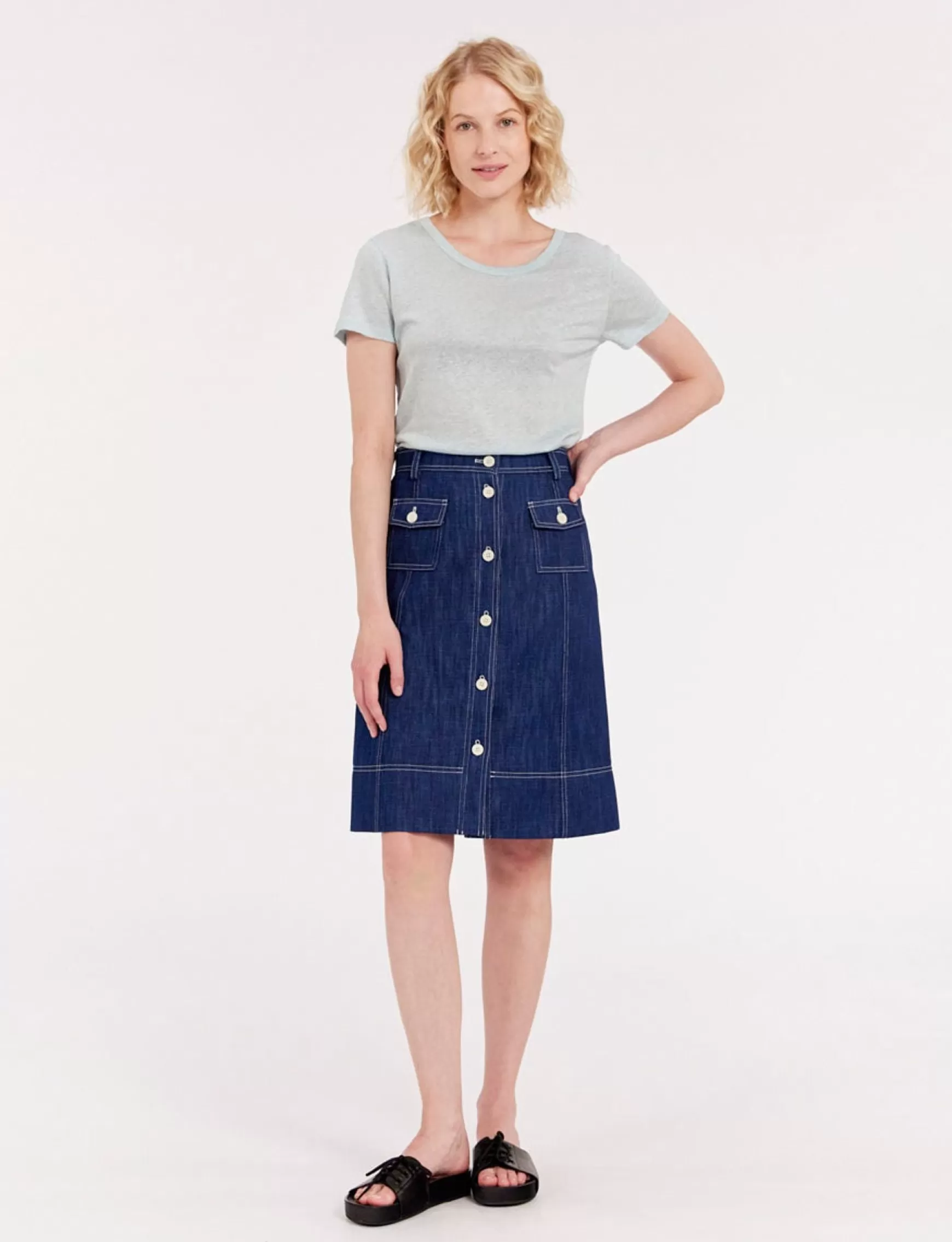 Ines de la Fressange Paris Rachel denim skirt Hot