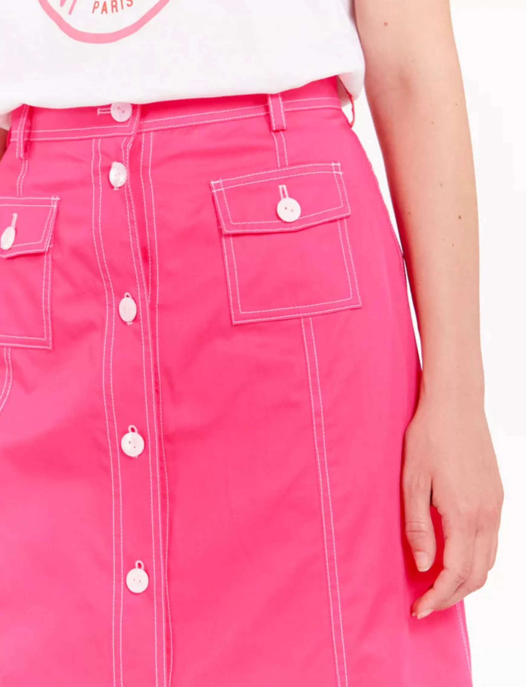 Ines de la Fressange Paris Rachel pink skirt Hot