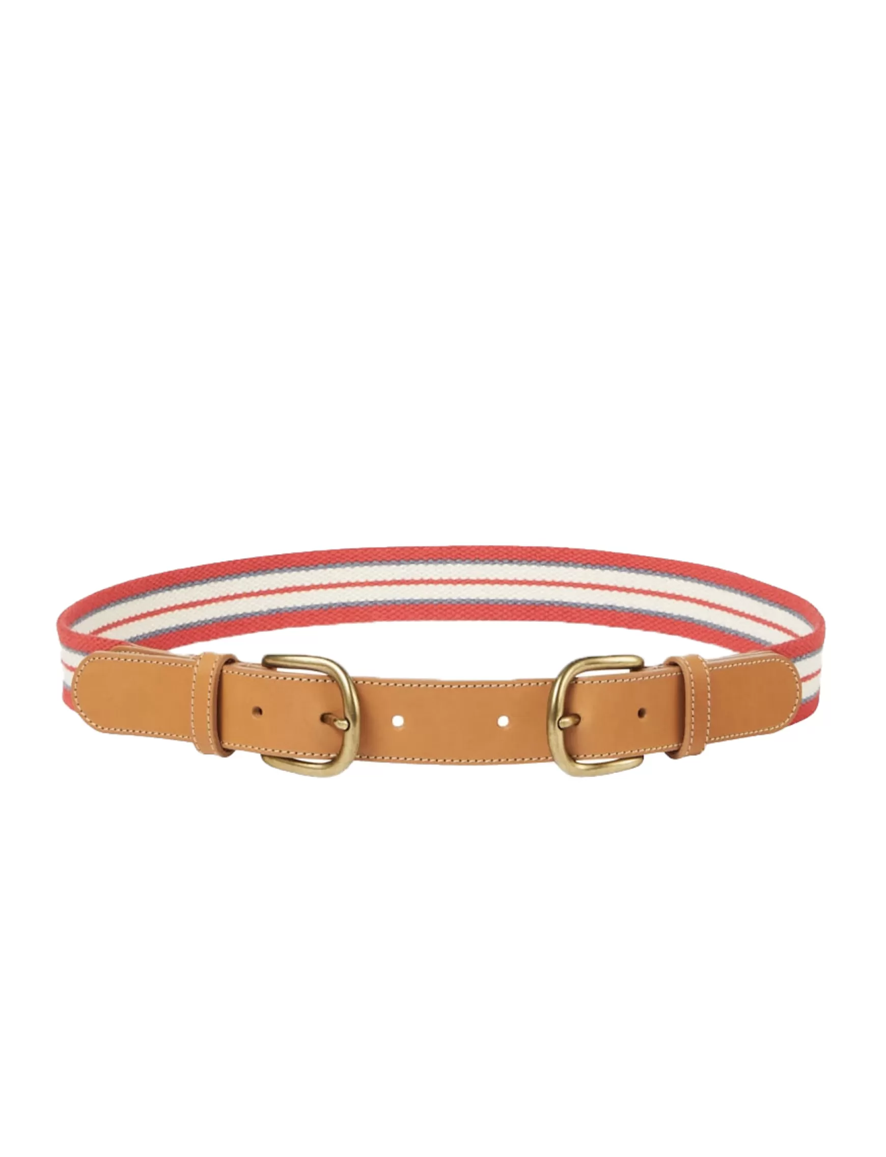 Ines de la Fressange Paris Red and white Adeline belt Shop