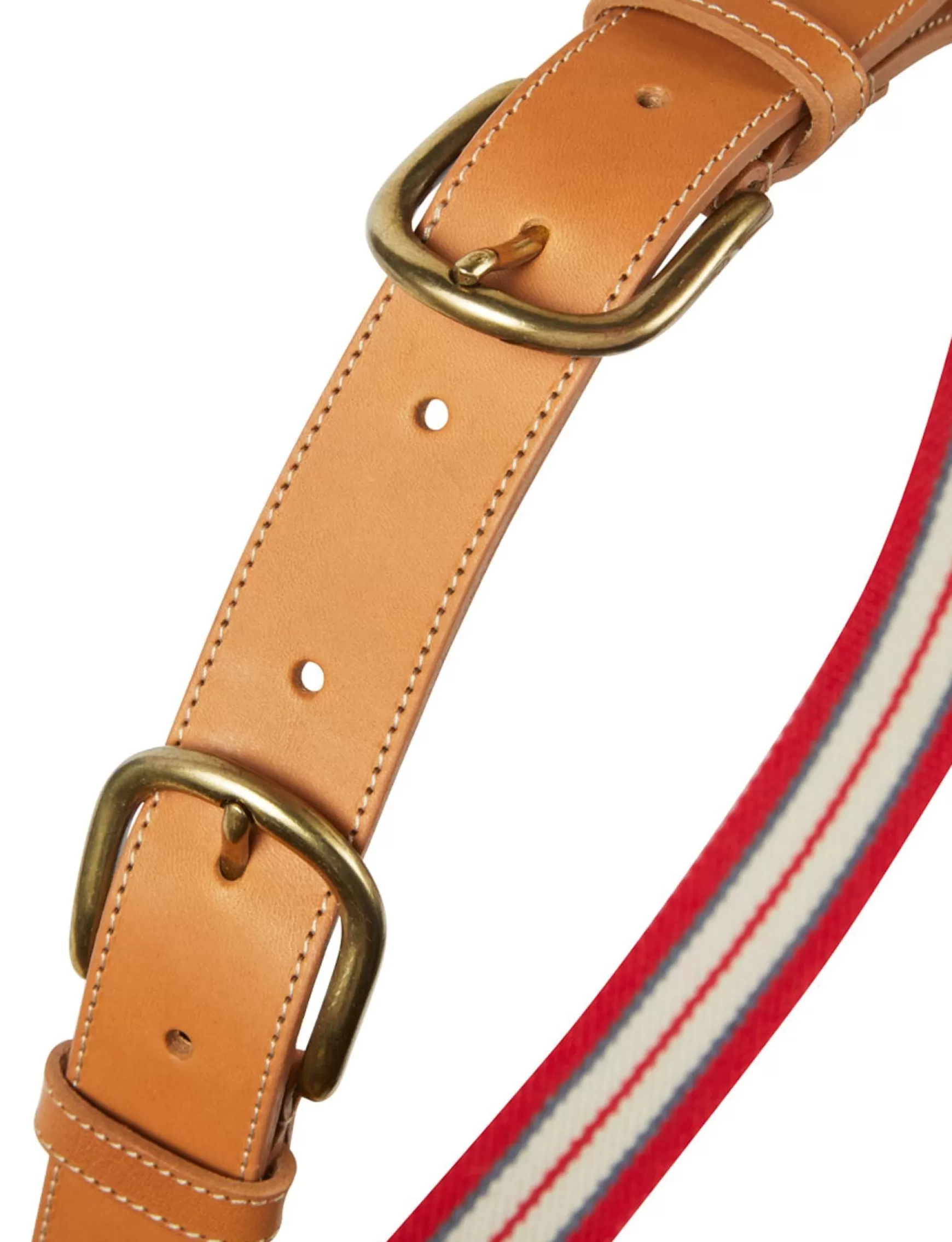 Ines de la Fressange Paris Red and white Adeline belt Shop