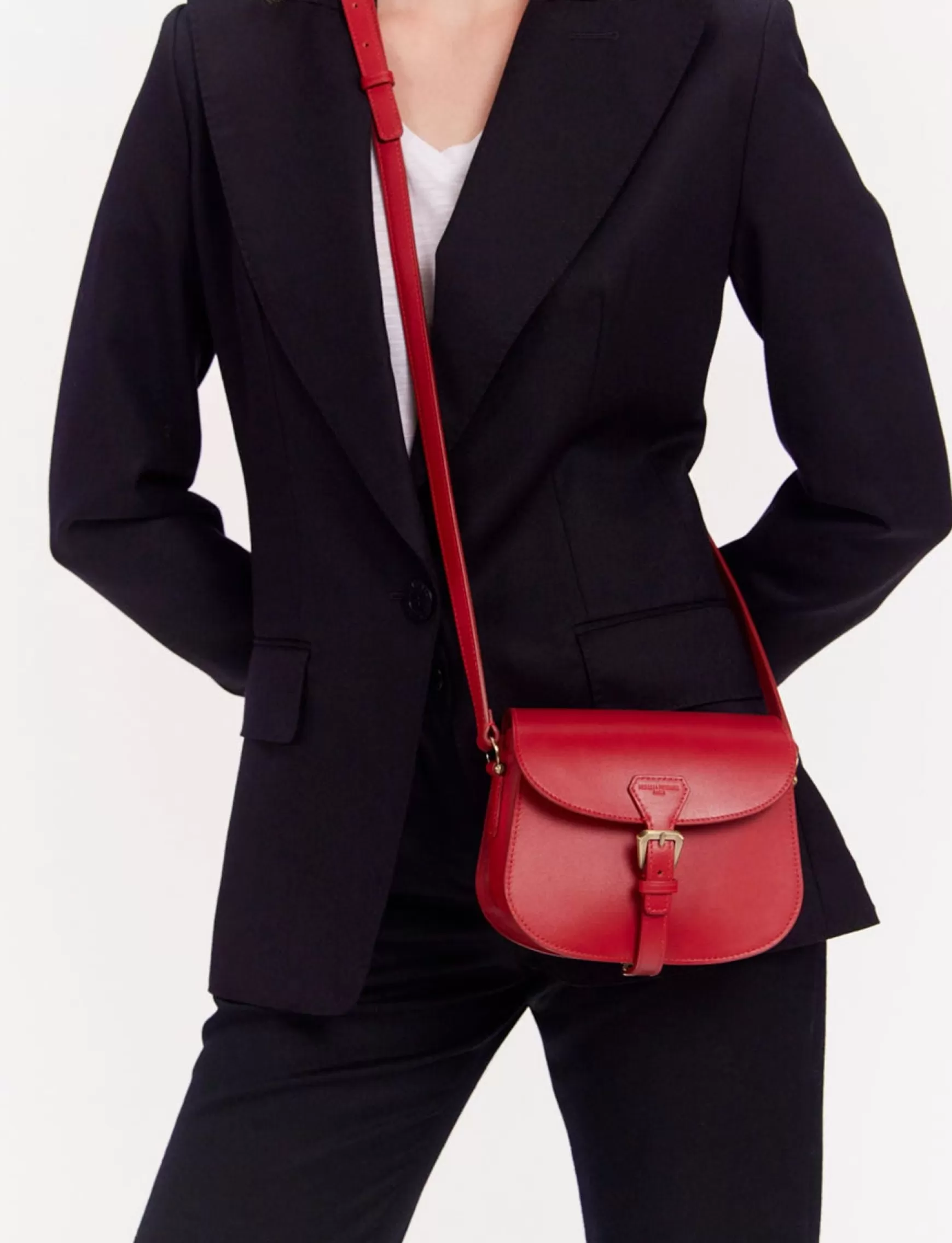 Ines de la Fressange Paris Red Baby Flâneur handbag Outlet