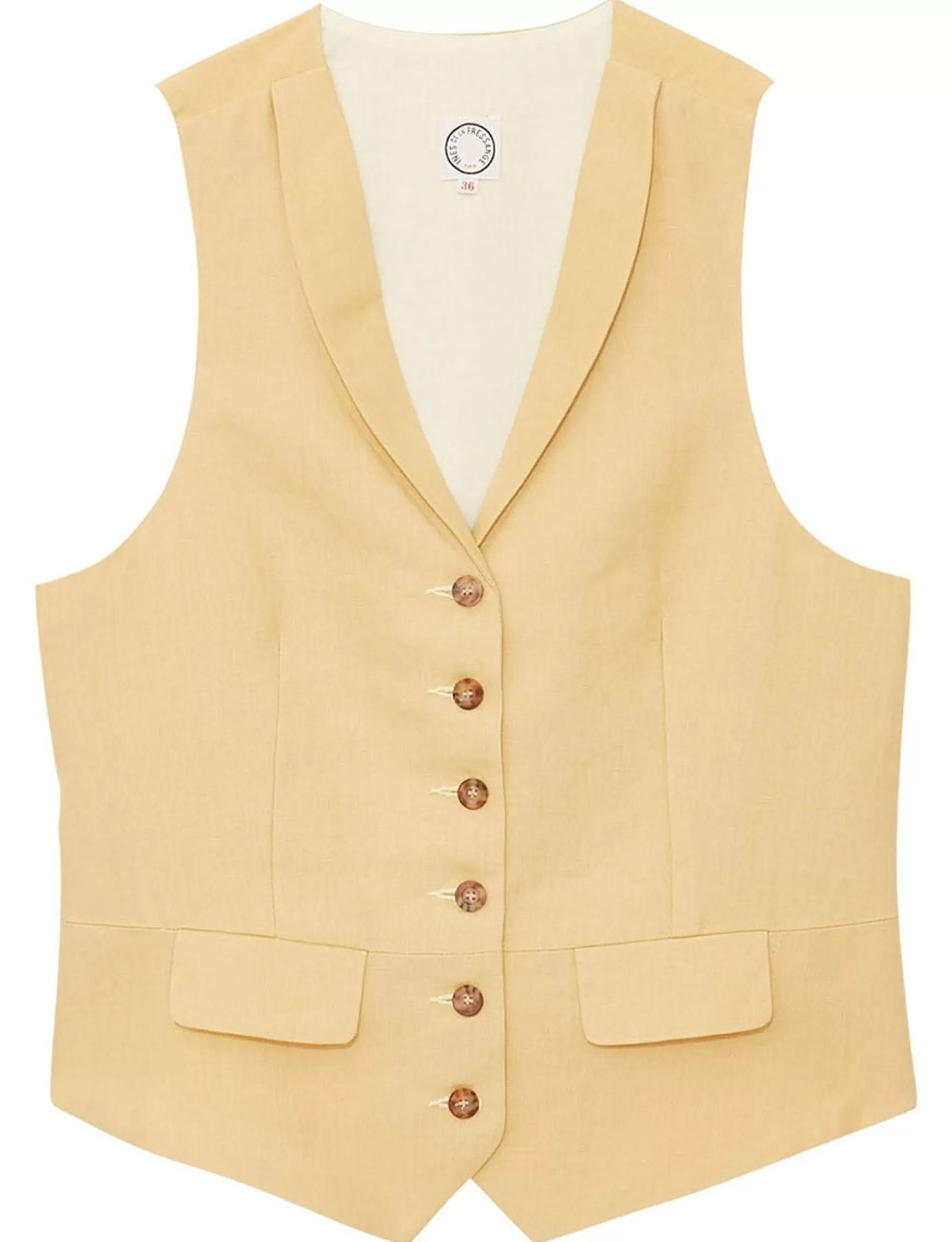 Ines de la Fressange Paris Robinson cardigan in lemon linen Outlet