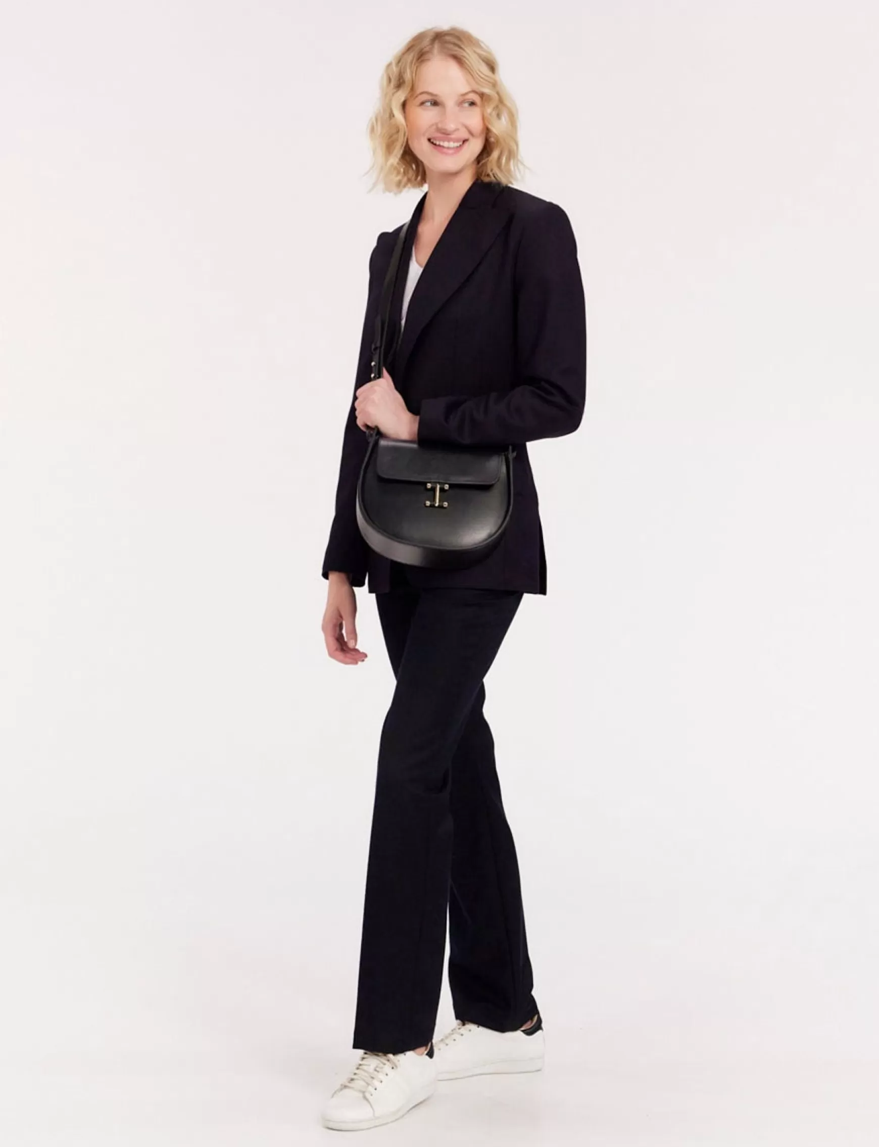 Ines de la Fressange Paris Senda black leather bag Best