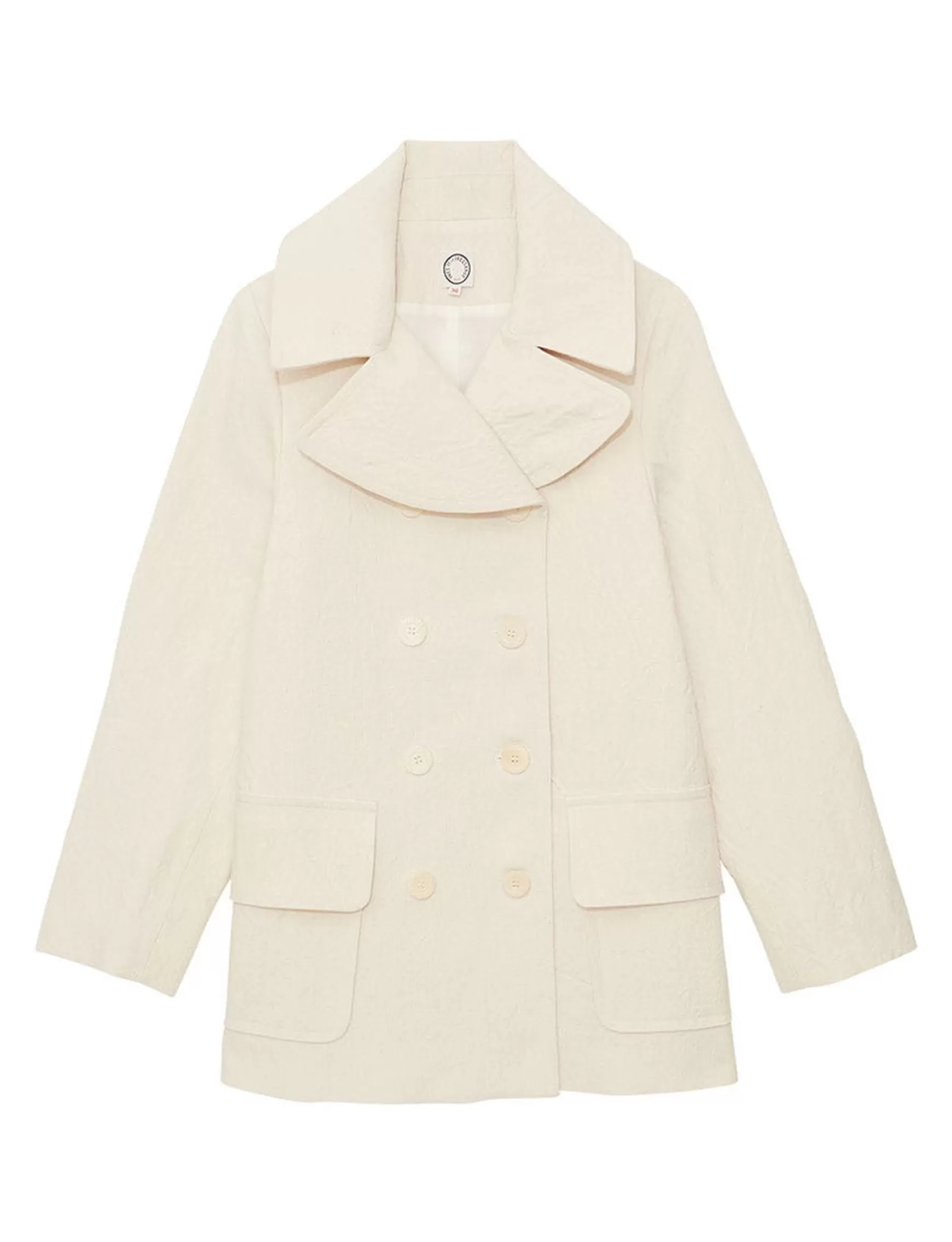 Ines de la Fressange Paris Seraphine ivory pea jacket Sale