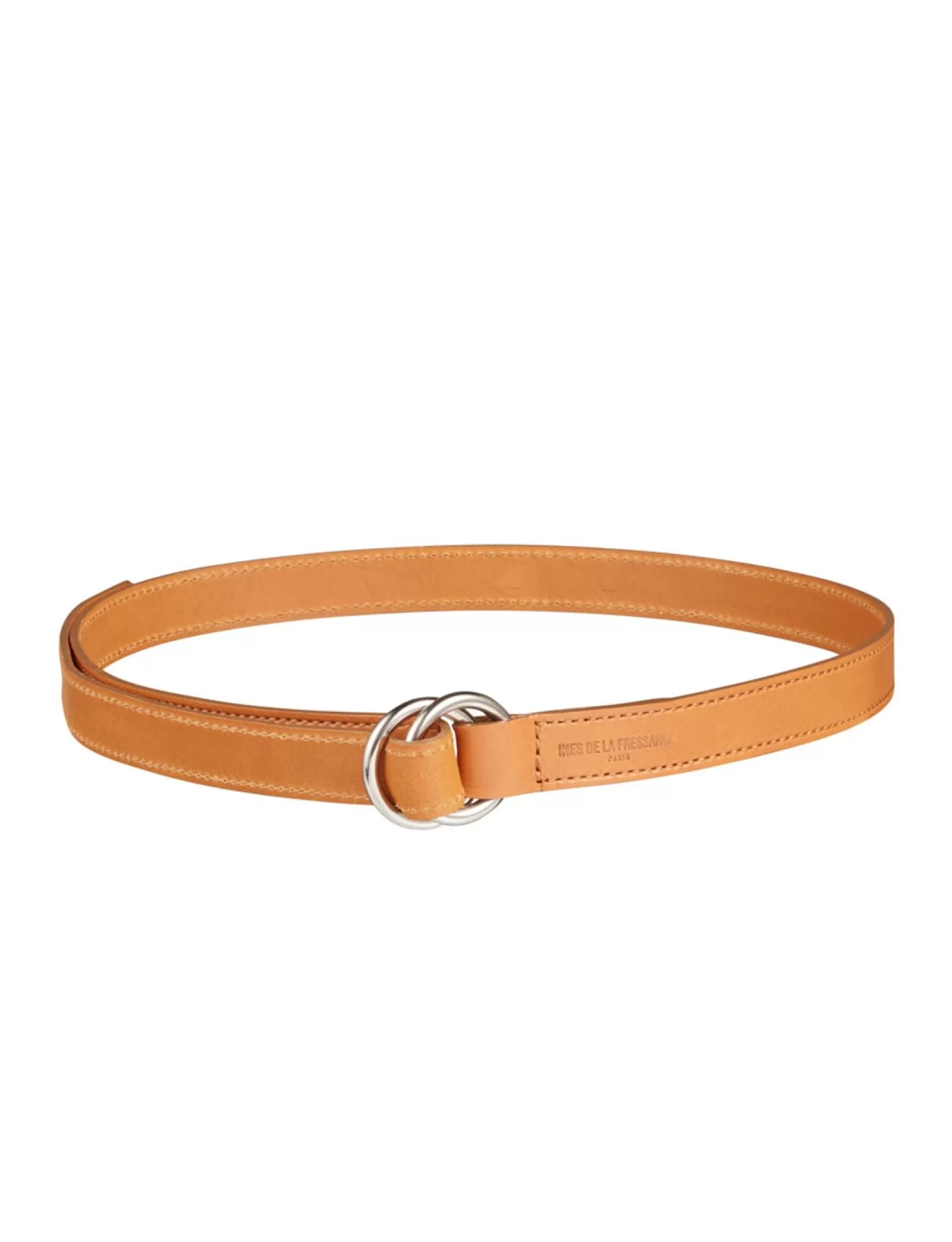 Ines de la Fressange Paris Sidonie natural leather belt Store