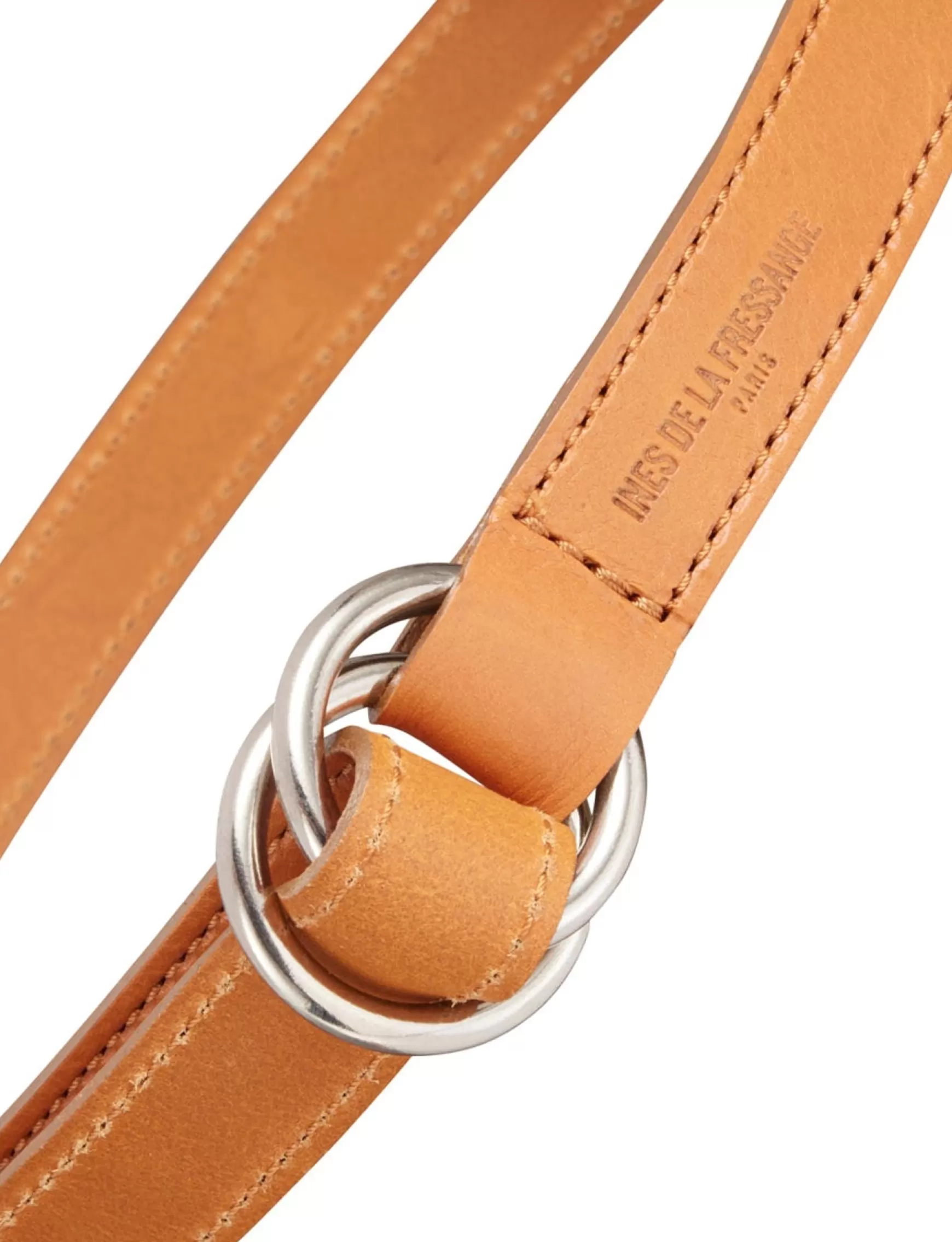 Ines de la Fressange Paris Sidonie natural leather belt Store