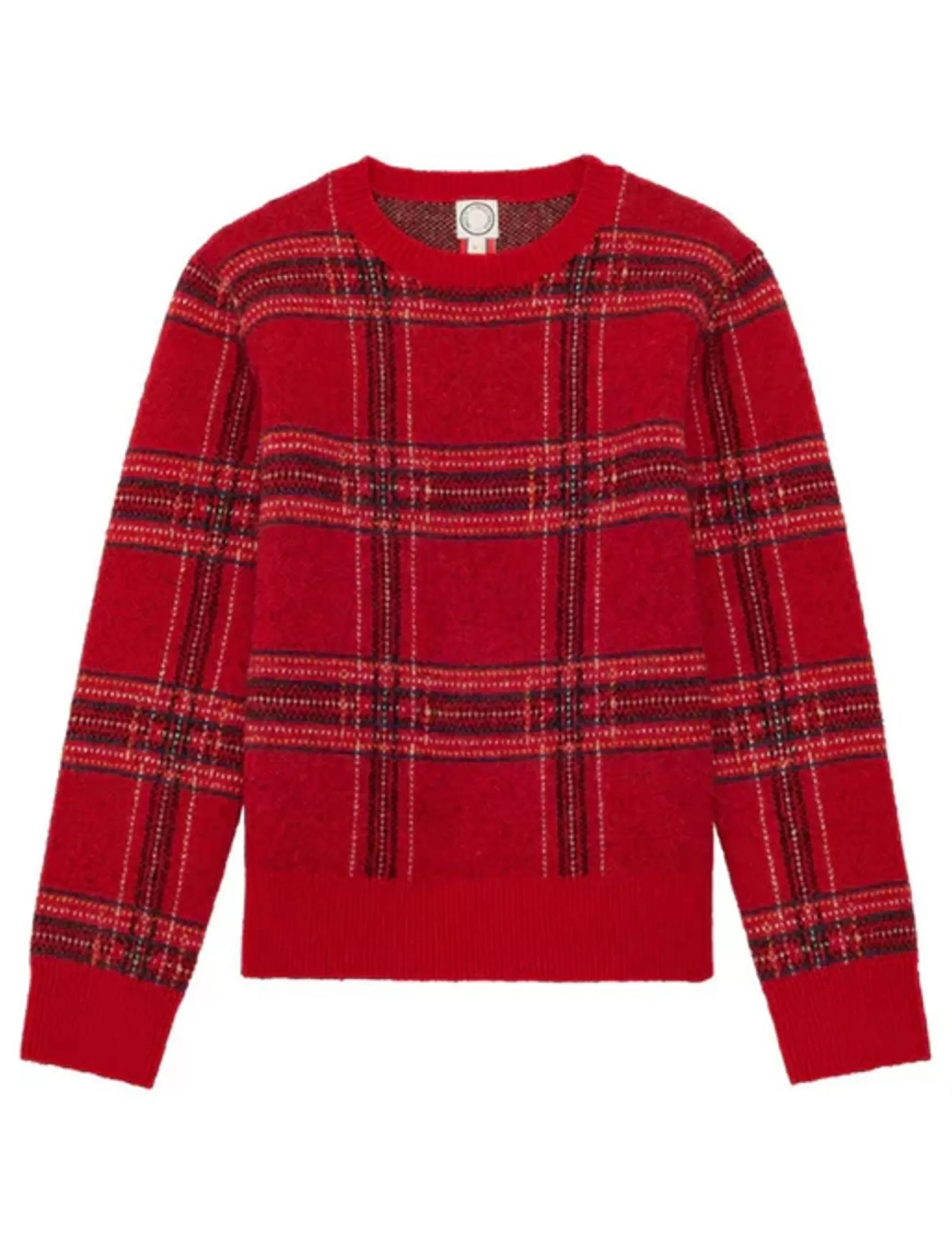 Ines de la Fressange Paris Ulysse red jacquard jumper Clearance