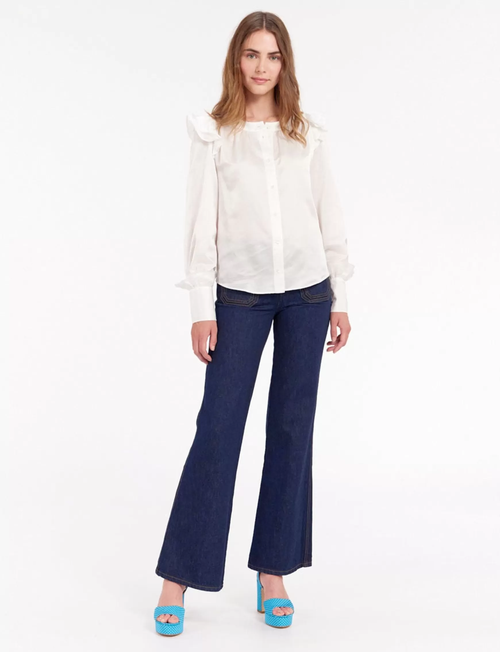 Ines de la Fressange Paris White Laure top Cheap