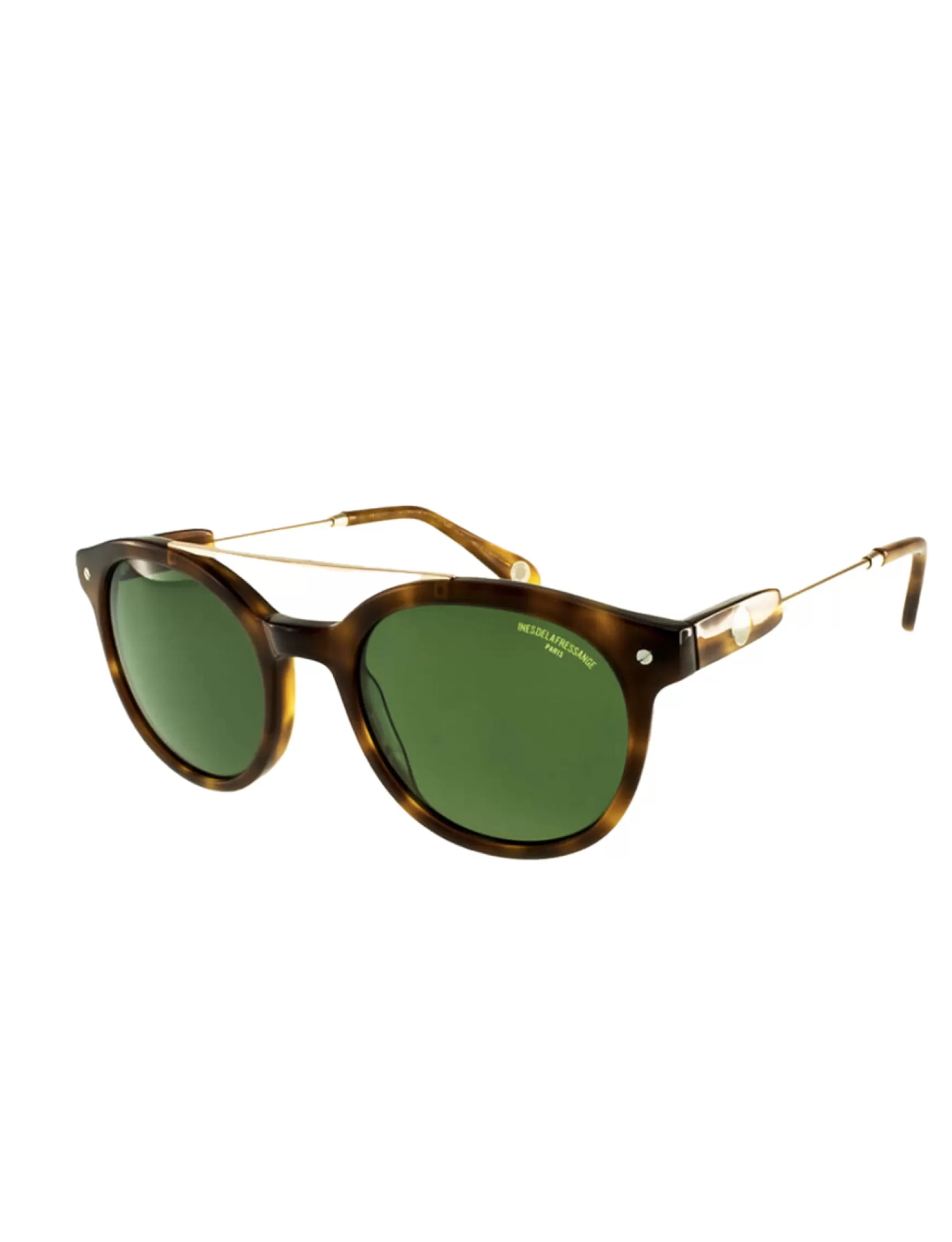 Ines de la Fressange Paris Yvonne sunglasses in honey-coloured acetate Hot